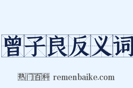 曾子良反义词是什么意思的图片